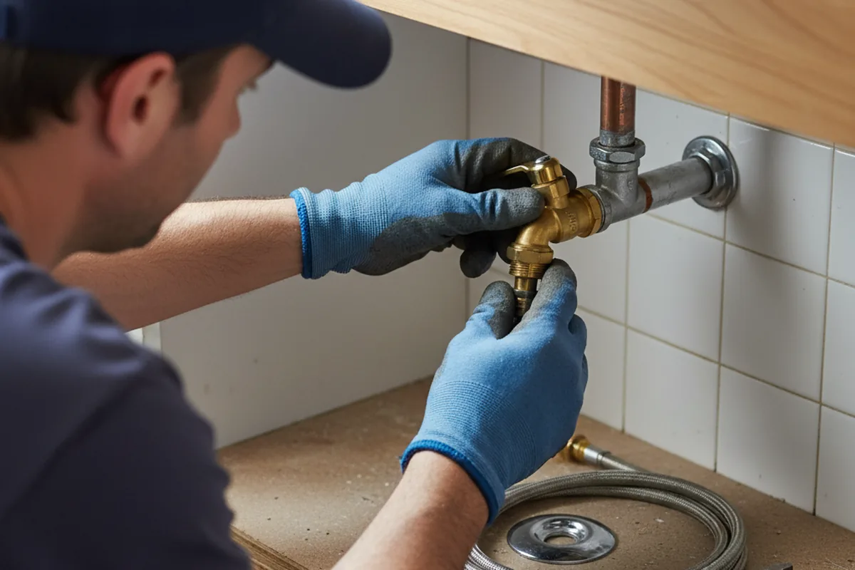 Shutoff valve and fitting work during Emergency Plumbing in Raymond